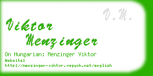 viktor menzinger business card